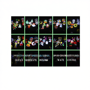 Projecteur de vacances 2 en 1, lampe à vagues océaniques 10 couleurs, 10 diapositives HD, télécommande, éclairage décoratif intérieur et extérieur - Product Image 1