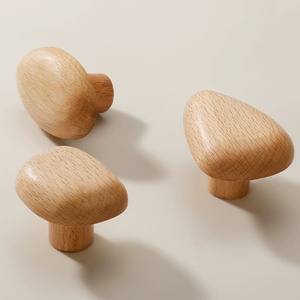 Poignée en bois nordique crochet à vêtements crochet mural crochet sans poinçon porte cintre <span class=keywords><strong>galet</strong></span> forme armoire poignées de porte - Product Image 5