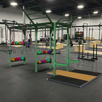 Plateforme de rangement CF Rig robuste et autoportante pour compétition multi-stations avec cible murale