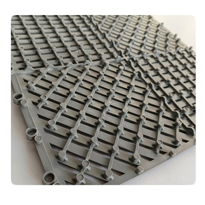 Tapis de sol modulaire à emboîtement pour piscine salle de bain douche sauna salle garage bateau, 12 "* 12" gris + blanc - Product Image 6