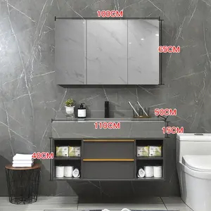 Lanjia 2022 nouveau APG016-110 44 pouces équipement de salle de bains pas cher ensembles de vanité de salle de bains armoire de salle de bains intelligente