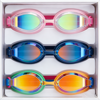 Lunettes de natation colorées à miroir, anti-buée, protection UV, ajustement confortable pour l'entraînement au triathlon