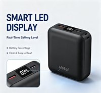 Batterie externe portable 10000 mAh à charge rapide 22,5 W avec affichage numérique LED et câble intégré, compatible OEM/ODM – Meilleures ventes
