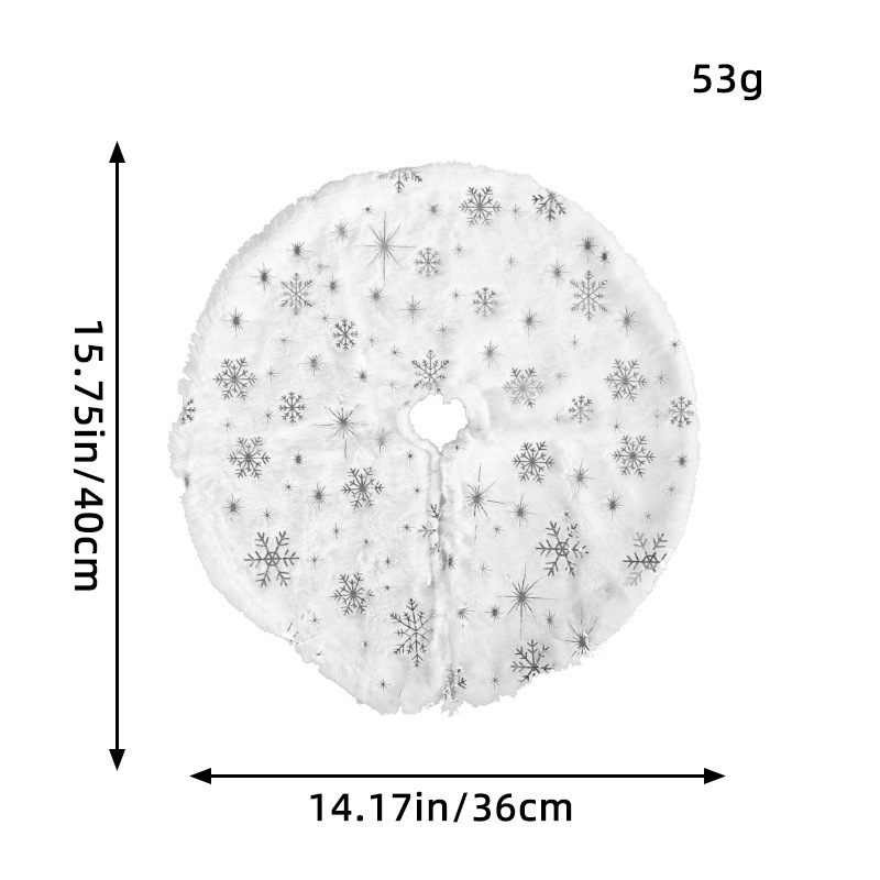 N2-23 Mini Silver Snowflake Tree Skirt