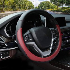 Housse de <span class=keywords><strong>volant</strong></span> en <span class=keywords><strong>cuir</strong></span> microfibre avec poignée universelle Housse de <span class=keywords><strong>volant</strong></span> de voiture avec sensation de confort - Product Image 2