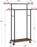 Perchero industrial para recibidor con almacenamiento de zapatos, mueble de recibidor móvil con ruedas y estantería, mueble de madera con estantería y estructura metálica