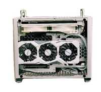 Boîtier Mini-ITX en alliage d'aluminium usiné CNC de précision sur mesure avec alimentation, design industriel argenté