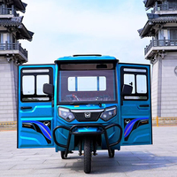Triciclo Eléctrico de Pasajeros de 3 Ruedas con Cabina Cerrada y Cabina de Conducción