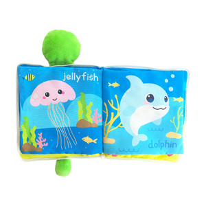 Libro Educativo per l'Apprendimento Precoce con Code di Animali Marini, Libro in Stoffa Morbida per Bambini, Vendita all'Ingrosso - Product Image 3