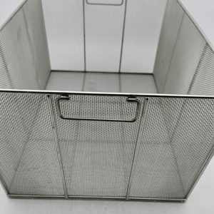 Phong cách công nghiệp Thời Trang OEM thép không gỉ Dây Kim Loại lưu trữ làm sạch giỏ xử lý màu bạc tùy chỉnh kích thước - Product Image 2