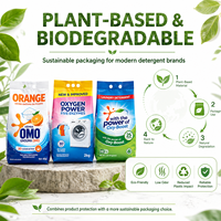 Emballage de détergent à lessive biodégradable respectueux de l'environnement pour savon liquide, sac de recharge compostable en PLA avec bec verseur