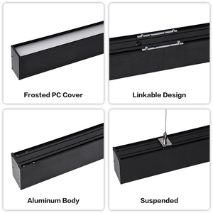 Lonyung 600mm aluminium LED suspendu bande de lampe linéaire 30W système d'éclairage linéaire Commercial <span class=keywords><strong>hauteur</strong></span> réglable pour magasin <span class=keywords><strong>billard</strong></span> - Product Image 3