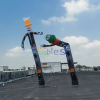 Danseur gonflable d'Halloween, homme gonflable amusant et agitant avec souffleur pour publicité en magasin, décoration de fête en extérieur