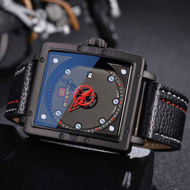 Large Dial Waterproof Quartz Wristwatch Luxury Watch 18mm Band Width Zinc Alloy Case Plastic Leather Strap Glass Display
