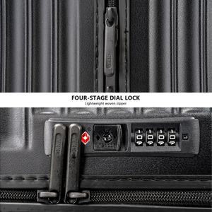 Bagages de voyage avec frein pour train, poignée télescopique en alliage d'aluminium, roues silencieuses, grande capacité - Product Image 5