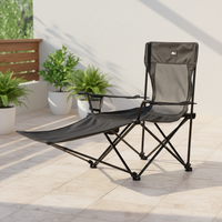 Chaise longue de camping confortable, moderne, pliable, durable, avec cadre en acier, en maille Poly 1680D, pour la plage, le jardin, la pêche, portable en extérieur