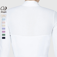 Dongguan QINGDA GARMENTS OEM ODM Personnalisé Compétition Laser Perforé Équitation Chemise Sous-vêtement d'Entraînement Femme Vêtements d'Équitation