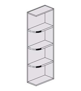 Mensola da Parete Sunique 33x15x85cm, Scaffale a Cinque Ripiani Regolabile, Design Minimalista per Soggiorno, Materiale Plastico PP - Product Image 1