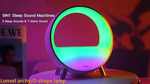 日出唤醒音箱闹钟智能APP RGB夜灯拱形设计灯带WIFI天气音箱 - Product Image 6