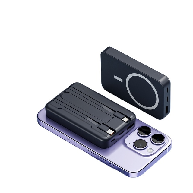 Magnetic Wireless Power Bank 10000mAh Portable Charger, 22.5W PD Fast Charging, Built - in Cable, LED Display Battery Pack