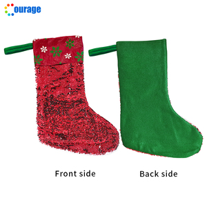 Soporte de regalo personalizado calcetines de Navidad decoración sublimación medias de Navidad lentejuelas medias de Navidad - Product Image 2