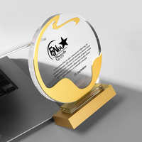 Cadeaux d'entreprise personnalisés, trophée en cristal K9 gravé écologique, médaille de récompense pour réunion annuelle, champion, employés exceptionnels, entreprise