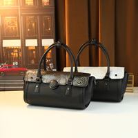 Nouveau sac à main de luxe léger en cuir de serpent coloré, sac Boston à bandoulière