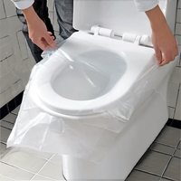Elinnee Lot de housses de siège de toilette jetables monobloc, 2 couches, universelles, en papier, grande quantité en stock, Modèle E55