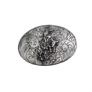 Boucle de cow-boy élégante en argent pour Bull Riders Collection Premium de boucles de ceinture - Product Image 1