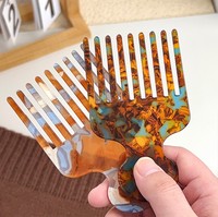 Peignes à cheveux Yuxi personnalisés en acétate de cellulose, écologiques, best-sellers, à dents fines, antistatiques, pour femmes, usage quotidien