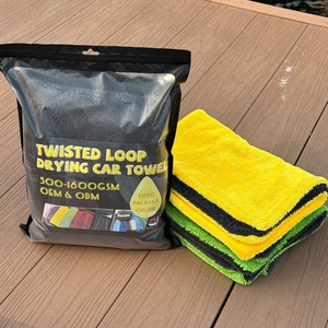 1400GSM Premium Microfiber Car <b>Drying</b> <b>Towel</b> Auto Detailing Cloth <b>Quick</b> Dry Microfiber <b>Towel</b> for Car Care Twisted Loop <b>Towel</b> - Product Image 1