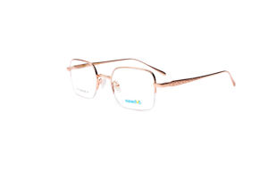 نظارات نصف إطار بصرية من التيتانيوم الذهبي الصلب عيار 18 قيراط نظارات قراءة عصرية قابلة للتعديل مع شعار قابل للتخصيص - Product Image 3