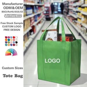 Sacs en PP non tissé écologiques personnalisés, sacs de courses pliables réutilisables et recyclables pour le shopping et la promotion - Product Image 1