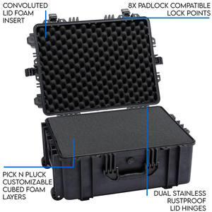 Échantillon gratuit, mallette en aluminium portable et verrouillable sur mesure pour instruments, support OEM ODM, étui rigide avec rembourrage en mousse découpé - Product Image 3