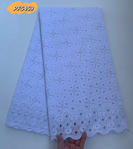 Pizzo Svizzero in Cotone Importato da Dubai / Tessuto in Pizzo <span class=keywords><strong>di</strong></span> Alta Qualità / Pizzo Voile Svizzero <span class=keywords><strong>di</strong></span> Alta Qualità 2025 Tessuti in Pizzo <span class=keywords><strong>di</strong></span> Cotone Bianco Liscio - Product Image 6