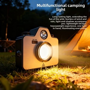 Rechargeable LED Camping <b>Lamp</b> Knob Control Outdoor Hiking Portable Home Emergency Street Stall Lighting Light - Product Image 2