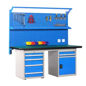 Heavy duty metal ESD garage workbench with drawers