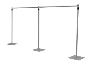 Tubo de cortina ajustable caliente y soporte de cortina Pipedrape cuadrado para decoración de escenario de Evento de boda - Product Image 4