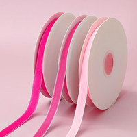 Ruban en velours personnalisé en gros, nœuds en velours pour cadeaux, rouleau de ruban de Noël en velours pour emballage cadeau, mariage, anniversaire, fête