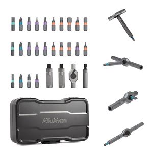 DUKA Official RS1 24-In-1 Multipurpose Ratchet <b>Set</b> <b>Screwdriver</b> Wrench <b>Bits</b> YL-SD24pcs Steel Handle <b>Screwdriver</b> <b>Set</b> YL-SD24pcs YL - Product Image 6