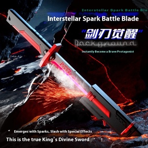 Coltello interstellare sicuro 7 colori scintilla con Laser variabile materiale plastico effetto Cool spada giocattolo - Product Image 4