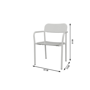 Silla de <span class=keywords><strong>Aluminio</strong></span> Individual para Exteriores, Resistente a la Oxidación, Diseño Moderno, Cómoda y Ligera, para Jardín, Patio, Parque y <span class=keywords><strong>Cocina</strong></span> - Product Image 3