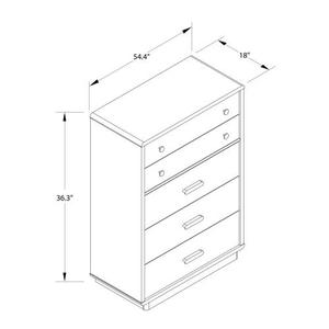 Wholesale Custom Modern Adjustable Height Bedroom Dresser <b>Bedside</b> <b>Table</b> High Gloss 5-Drawer Chest of Drawers - Product Image 4