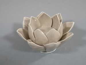 Commercio all'ingrosso di Porcellana Fatti A Mano Ornamento di <span class=keywords><strong>Ceramica</strong></span> Fiore di Loto Supporto di Candela Tealight - Product Image 4