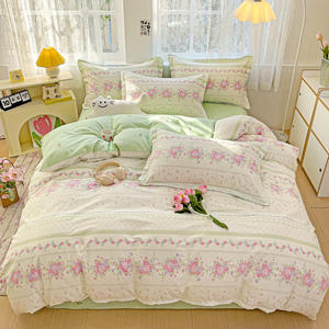 ชุดผ้าฝ้ายแท้เนื้อบางเบาพิมพ์ลาย<span class=keywords><strong>สด</strong></span>ชื่น ชุดสี่ชิ้น - Product Image 3