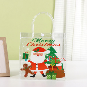 Sac fourre-tout transparent en PVC Hang Jue personnalisable avec impression de logo pour emballage cadeau et promotions de vacances - Product Image 1