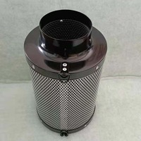 Filter Udara Karbon Aktif 4 inci/100 - 300mm, Penyerap Bau, Filter Karbon untuk Tenda Tanam, Rumah Kaca, Pengontrol Iklim Dalam Ruangan