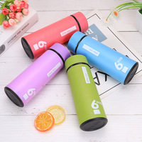 Nouvelle bouteille d'eau portable créative en verre de style chinois, cadeau publicitaire, simple, pour étudiants, vente en gros pour grands magasins