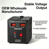 Stabilisateur de tension domestique automatique Ruikang 220V monophasé pour appareils électroménagers quotidiens