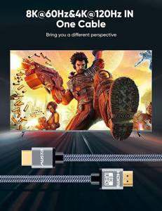 OEM fabbrica ad alta velocità per <span class=keywords><strong>HDMI</strong></span> 2.1v cavo 8K 60Hz 1/1.5/2/<span class=keywords><strong>3</strong></span> <span class=keywords><strong>Meter</strong></span> in PVC giacca grigio maschio a maschio 8K per cavo <span class=keywords><strong>HDMI</strong></span> per HDTV - Product Image 5